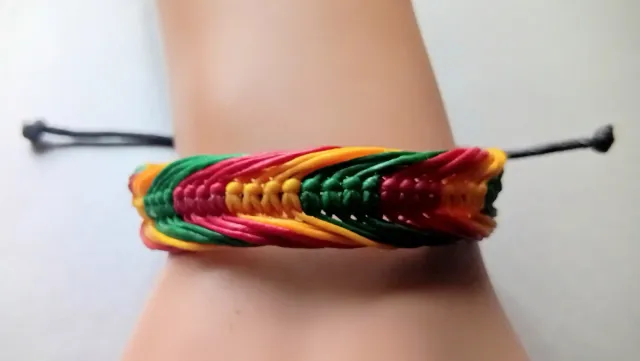 Pulsera Colores Rasta Rastafari ajustable cordón