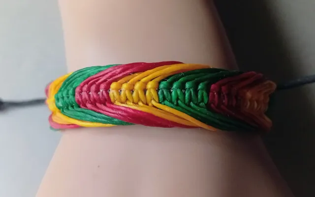 Pulsera Colores Rasta Rastafari ajustable cordón