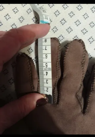 Guanti in montone con pelliccia sintetica vontage