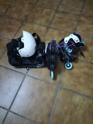 Pack Patines, Casco y Bolso Oxelo talla 38-42