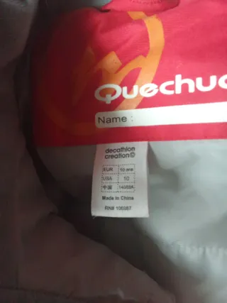 Mono de esquí rojo talla 10 años