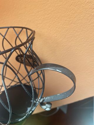 Portacialde caffè in metallo nero