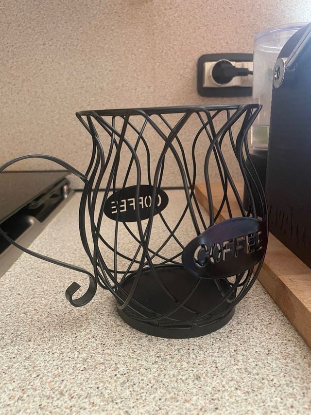 Portacialde caffè in metallo nero