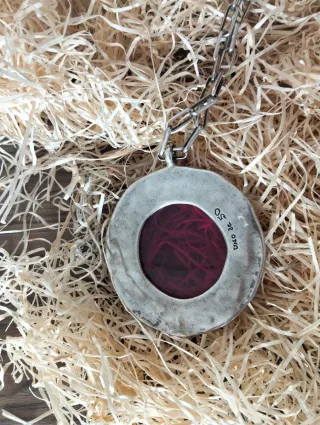 Colgante Uno de 50 Morado Plata Ajustable