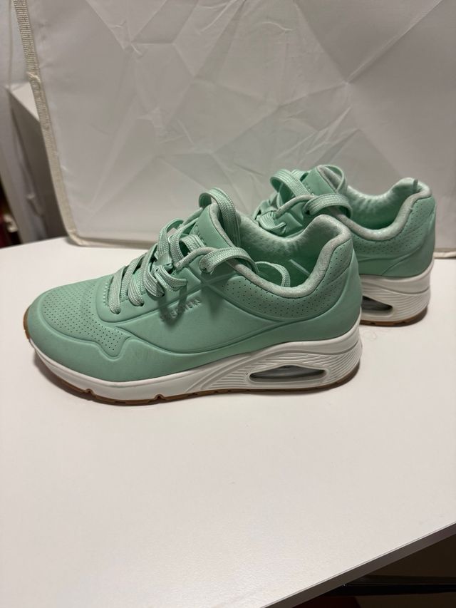 Zapatillas niña Skechers verde/turquesa