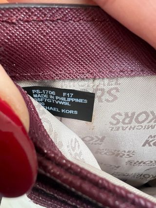 Cartera Michael Kors Borgoña Piel.
