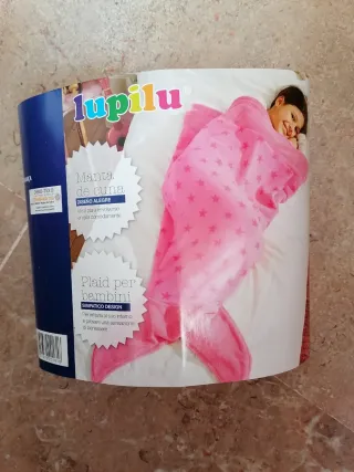 Manta saco cola de sirena rosa estrellas