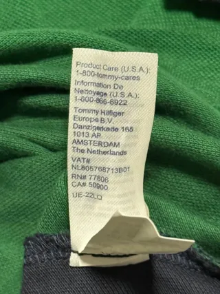 Polo Tommy Hilfiger Uomo Verde Taglia L
