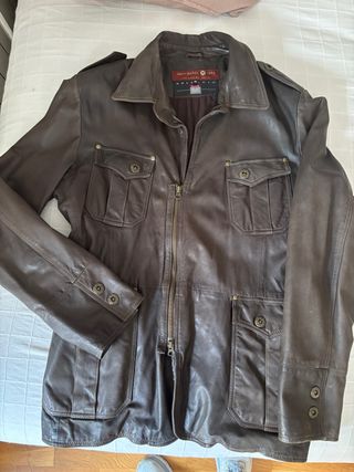 Chaqueta Cuero Saga Ibañez talla 52 hombre
