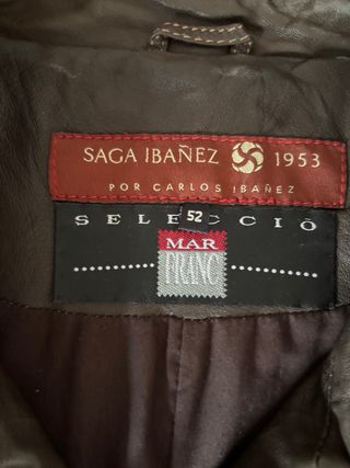 Chaqueta Cuero Saga Ibañez talla 52 hombre