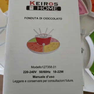 Macchina Fonduta Cioccolato KEIROS HOME