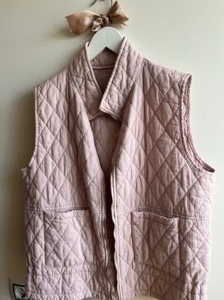 Chaleco acolchado rosa T. única
