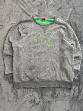 Sudadera Puma Gris y Verde