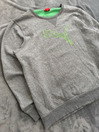Sudadera Puma Gris y Verde
