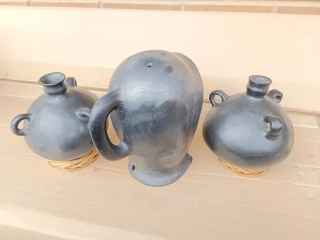 3 Piezas Barro Negro Oaxaca