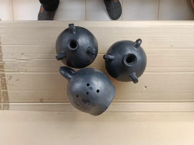 3 Piezas Barro Negro Oaxaca