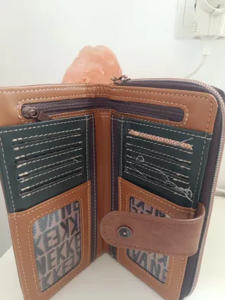 Billetera Anekke mujer marrón y multicolor