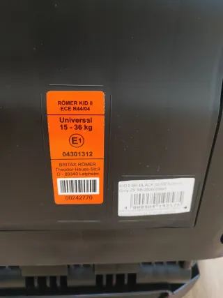 Silla coche Britax Römer mod. KID II, Grupo 2/3.-