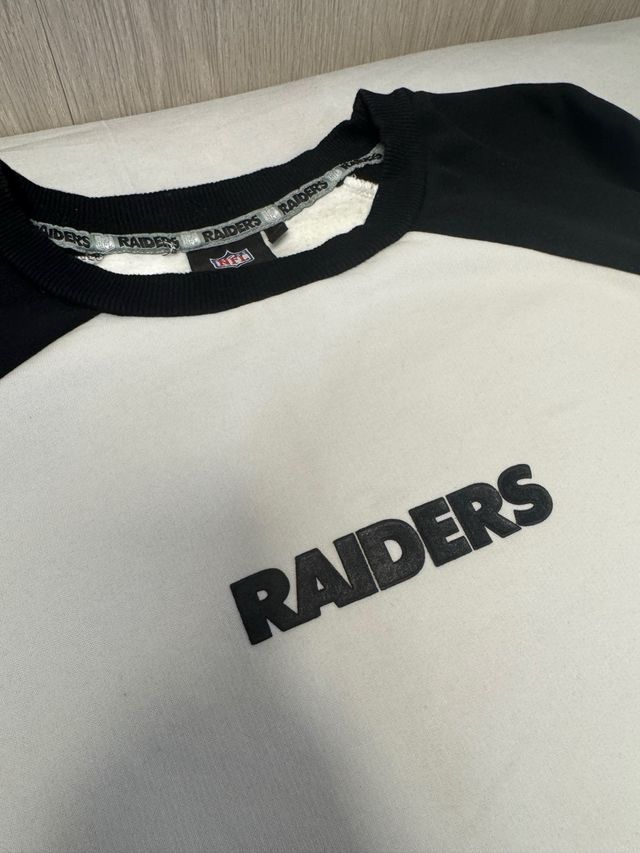 Sudadera Raiders NFL Negra y Blanca