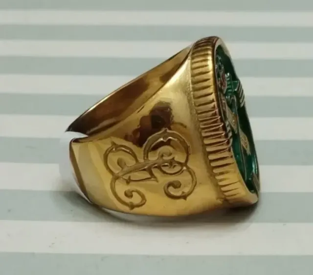 REBAJADO. SELLO ANILLO BAÑO ORO G. CIVIL