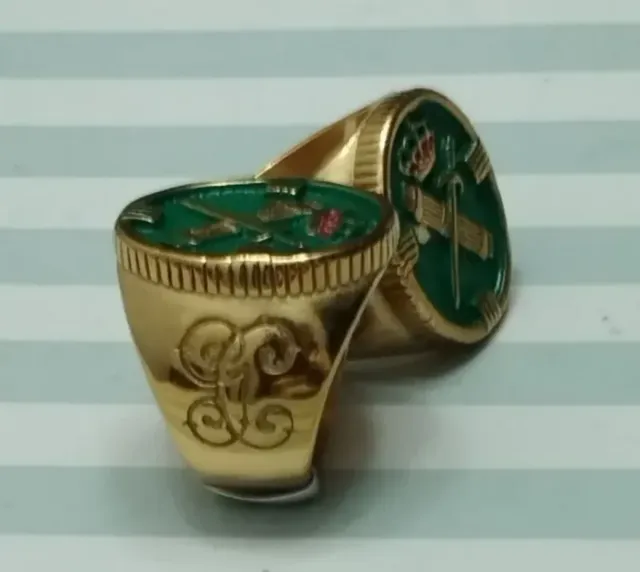 REBAJADO. SELLO ANILLO BAÑO ORO G. CIVIL