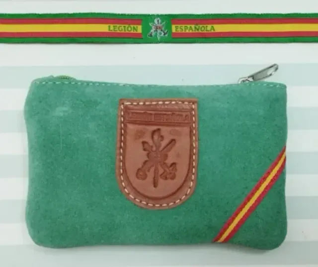 MONEDERO DE ANTE LEGION + PULSERA. REBAJADO!