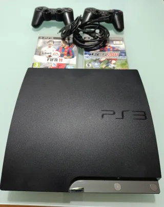 Consola Sony PS3 Negra + 2 Juegos