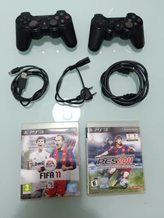 Consola Sony PS3 Negra + 2 Juegos
