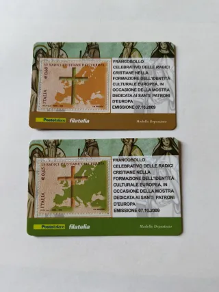 Tessere filateliche emissione 07/10/2009