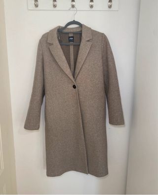 Cappotto Zara donna beige 1 bottone