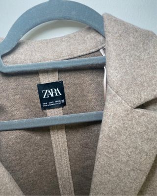 Cappotto Zara donna beige 1 bottone