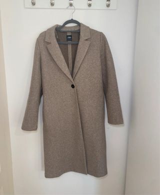 Cappotto Zara donna beige 1 bottone