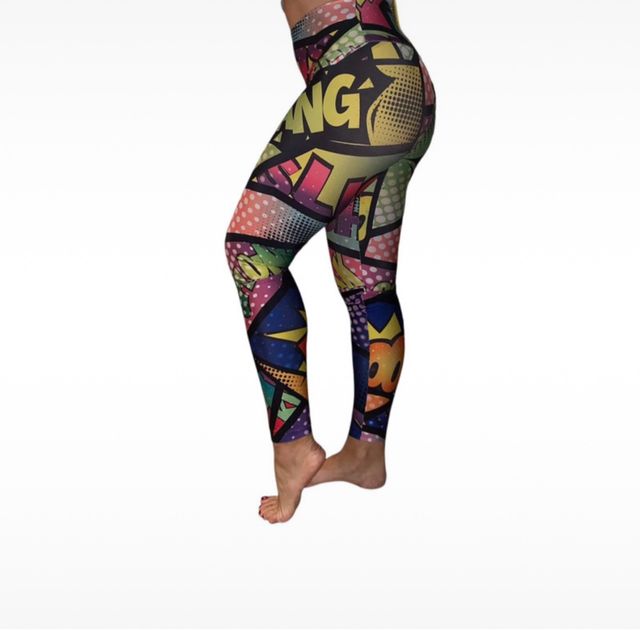 Mallas Fitness Estilo Cómic Talla Única