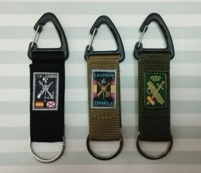 REBAJADO: LLAVEROS TÁCTICOS CON MOSQUETÓN Y VELCRO