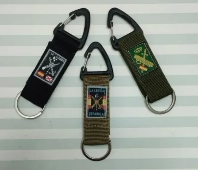 REBAJADO: LLAVEROS TÁCTICOS CON MOSQUETÓN Y VELCRO