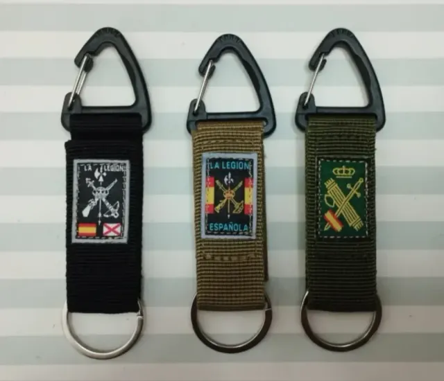 REBAJADO: LLAVEROS TÁCTICOS CON MOSQUETÓN Y VELCRO