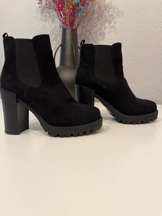 Botines negros tacón plataforma