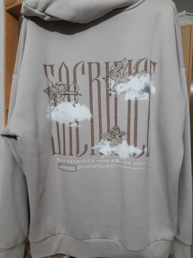 Sudadera beige talla M