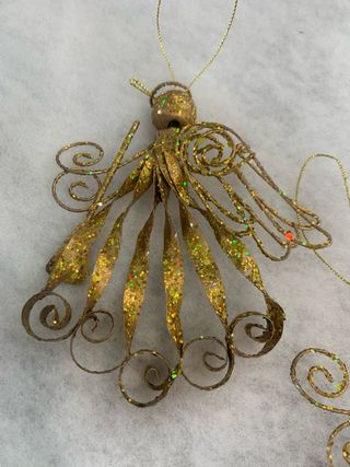 2 Decorazioni Natalizie Angelo Oro