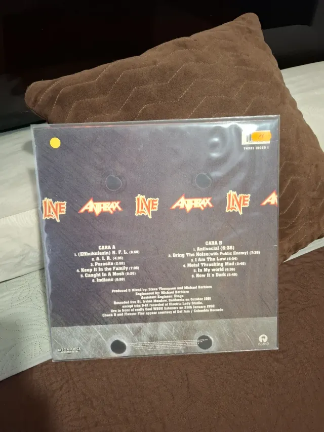 Anthrax Live The Island Years Vinilo VG carpeta Nm