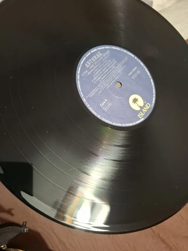 Anthrax Live The Island Years Vinilo VG carpeta Nm