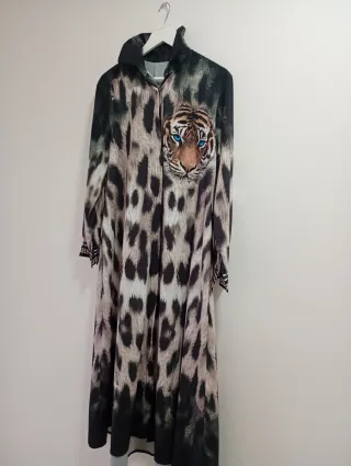 Vestido largo estampado tigre talla única