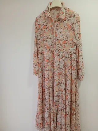 Vestido largo estampado tigre talla única