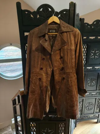 Abrigo Cuero Mujer SWL Marrón