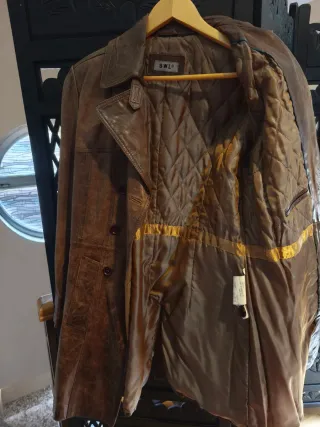 Abrigo Cuero Mujer SWL Marrón