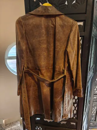 Abrigo Cuero Mujer SWL Marrón