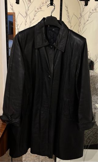 Giubbotto in pelle donna nero