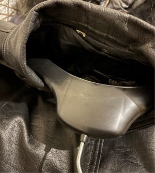 Giubbotto in pelle donna nero