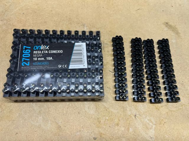 Regletas Conexión Onlex Negra caja mas uds sueltas