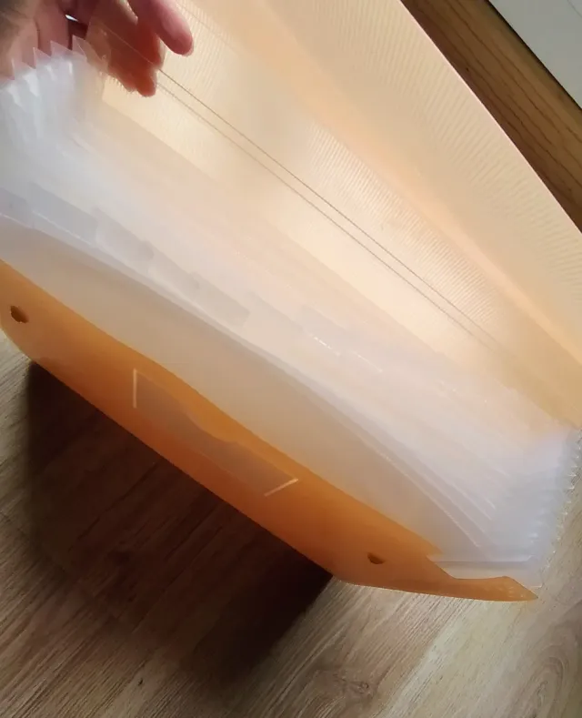 Carpeta Plástico Separadores Naranja